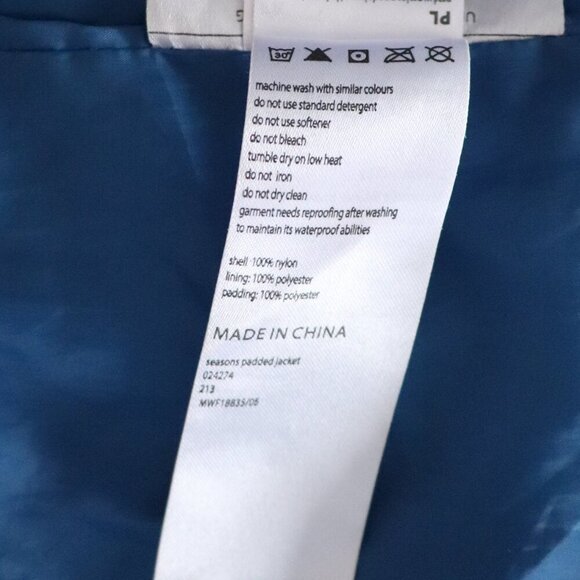 Mountain Warehouse Men's Sz S Blue Seasons Padded Hooded Winter Lined Jacket - Picture 15 of 15